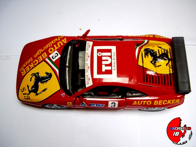Ferrari F355 Berlinetta 1/18 Hot Wheels ferrari challenge #3 d.weigel auto becker
